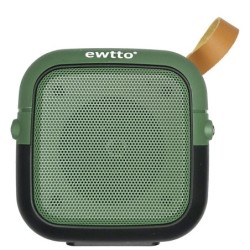 Mini Parlante Bluetooth Ewtto 1611 X-BASS FM USB SD Recargable Verde