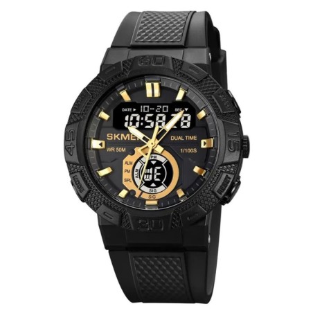 Reloj SKMEI Dark 1881 Hibrido Multifuncion Deportivo - Negro Oro