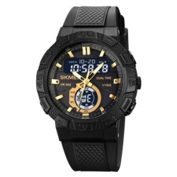 Reloj SKMEI Dark 1881 Hibrido Multifuncion Deportivo - Negro Oro