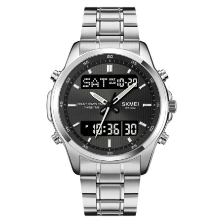 Reloj SKMEI Boss 2049 Dual Multifunción Retroiluminado - Negro Plata