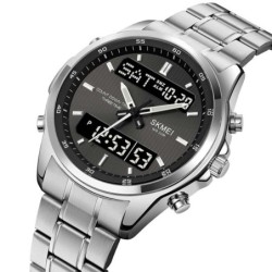 Reloj SKMEI Boss 2049 Dual Multifunción Retroiluminado - Negro Plata