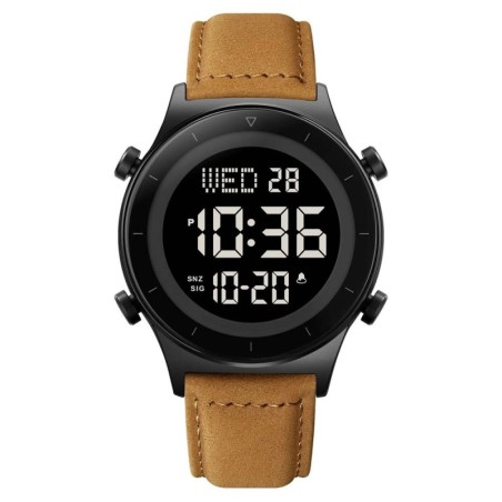 Reloj SKMEI Dress 2079 Digital Dual Retroiluminado Piel - Marrón