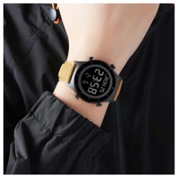 Reloj SKMEI Dress 2079 Digital Dual Retroiluminado Piel - Marrón