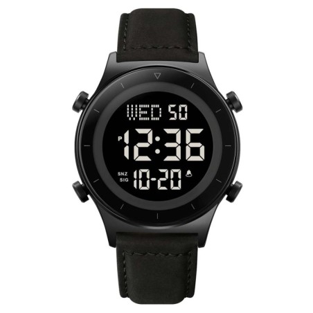 Reloj SKMEI Dress 2079 Digital Dual Retroiluminado Piel - Negro