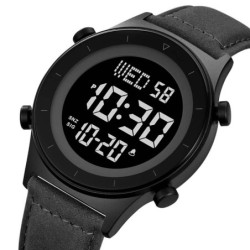 Reloj SKMEI Dress 2079 Digital Dual Retroiluminado Piel - Negro