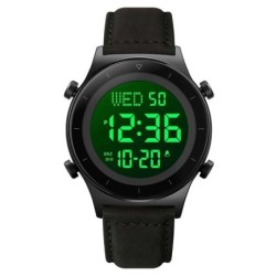 Reloj SKMEI Dress 2079 Digital Dual Retroiluminado Piel - Negro