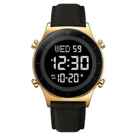 Reloj SKMEI Dress 2079 Digital Dual Retroiluminado Piel - Oro