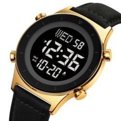 Reloj SKMEI Dress 2079 Digital Dual Retroiluminado Piel - Oro