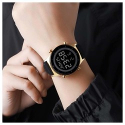 Reloj SKMEI Dress 2079 Digital Dual Retroiluminado Piel - Oro