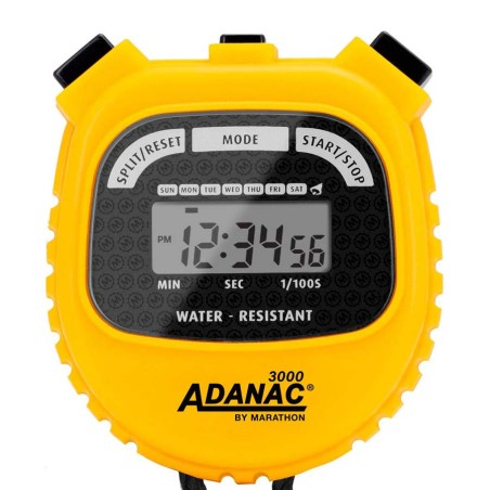 Cronómetro ADANAC 3000 by Marathon Alarma Fechador Split- Amarillo