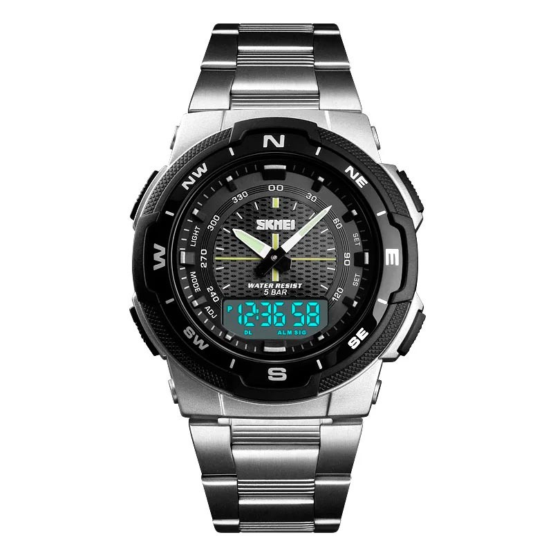 Reloj SKMEI 1370 Horizon Dual Alarma Crono Fechador Light WR - Plata