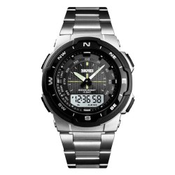 Reloj SKMEI 1370 Horizon Dual Alarma Crono Fechador Light WR - Plata