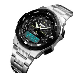 Reloj SKMEI 1370 Horizon Dual Alarma Crono Fechador Light WR - Plata