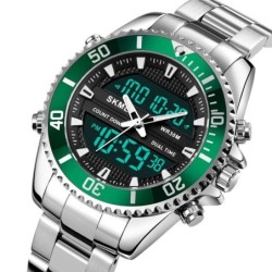 Reloj SKMEI Cronos 1850 Hibrido Multifunción Retroiluminado - Verde