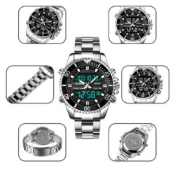 Reloj SKMEI Cronos 1850 Hibrido Multifunción Retroiluminado - Negro