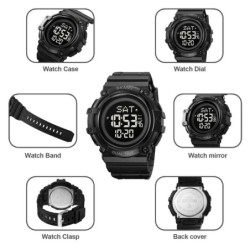 Reloj SKMEI Crab 2230 Digital Multifunción Retroiluminación - Negro
