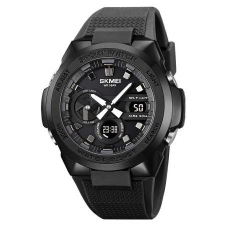 Reloj SKMEI Sonar 2105 Hibrido Multifunción Horario Mundial - Negro