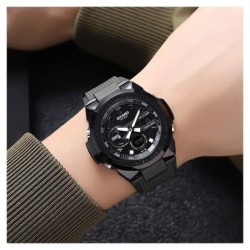 Reloj SKMEI Sonar 2105 Hibrido Multifunción Horario Mundial - Negro
