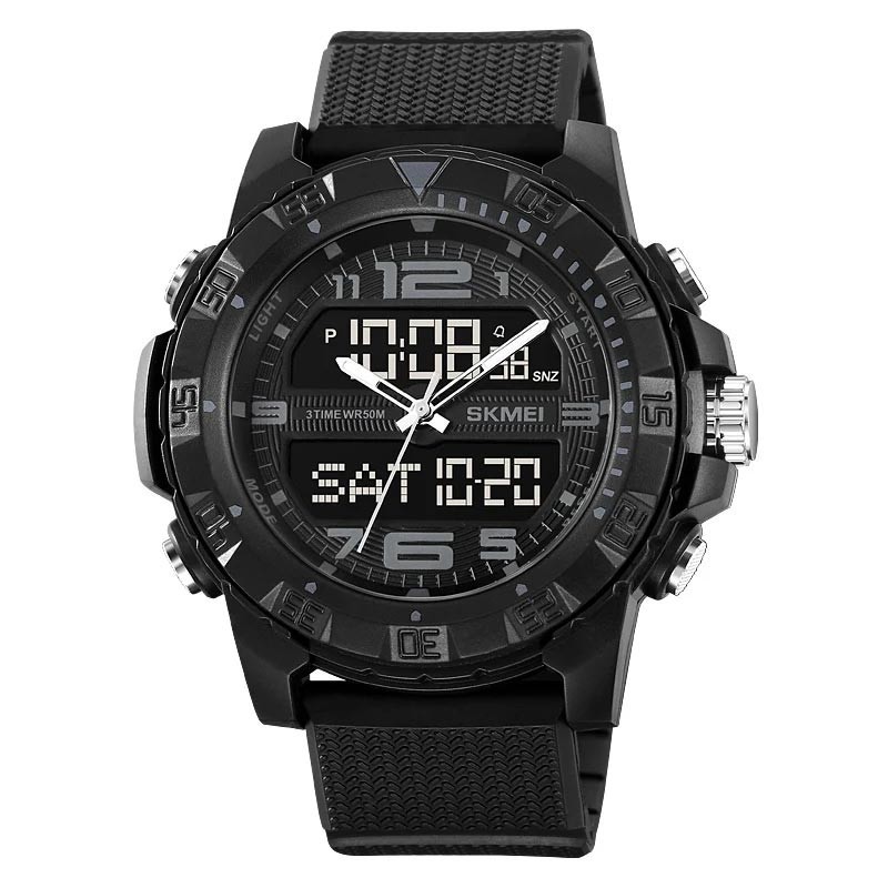 Reloj SKMEI Raptor 2162 Dual Multifunción 3 Horarios - Negro