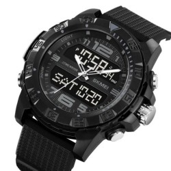 Reloj SKMEI Raptor 2162 Dual Multifunción 3 Horarios - Negro
