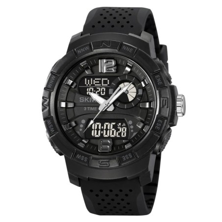 Reloj SKMEI Force 2163 Dual Multifunción 3 Horarios - Negro