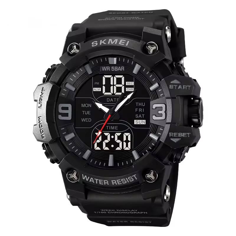 Reloj SKMEI Crusher 2222 Dual Fecha Multifunción Iluminación -Negro