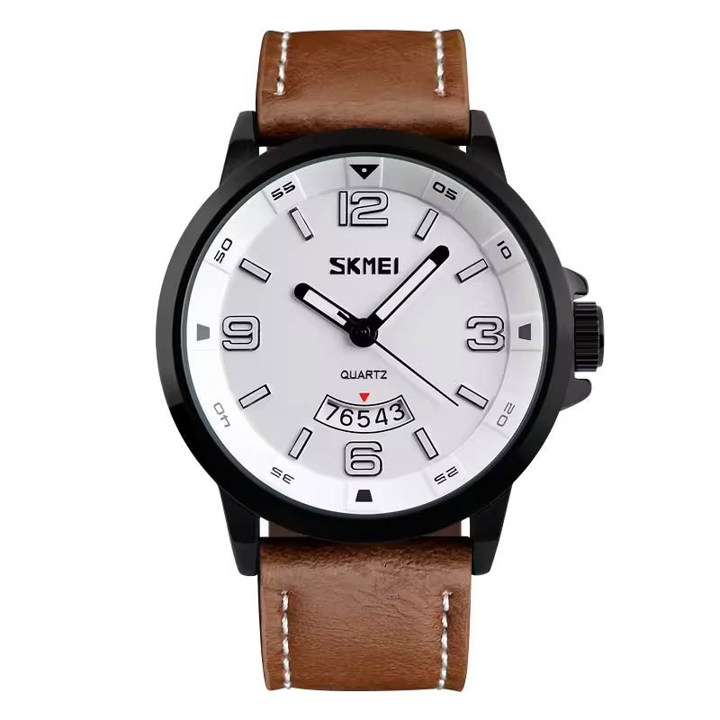 Reloj SKMEI Explorer 9115 Analógico Fechador Correas de Piel - Negro