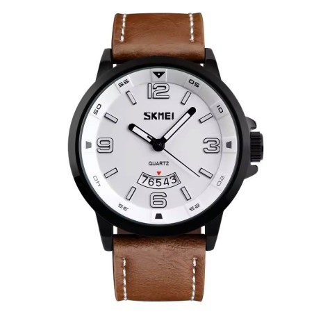 Reloj SKMEI Explorer 9115 Analógico Fechador Correas de Piel - Negro