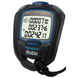 Cronometro Robic SC-757 500 Memorias  Display  3 Lineas 1/1000 - Negro