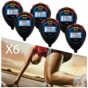 Pack 06 Cronómetros XJ398 Fechador Alarma Split Rango 24 Hr - Negro