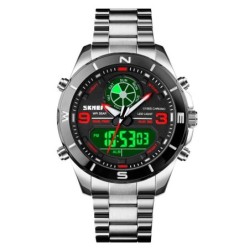 Reloj SKMEI Heavy 1839 Hibrido Retroiluminado Acero - Negro R