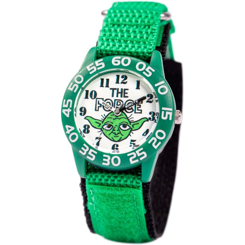 Reloj Star Wars Yoda Infantil Cuarzo Analógico Velcro - Verde