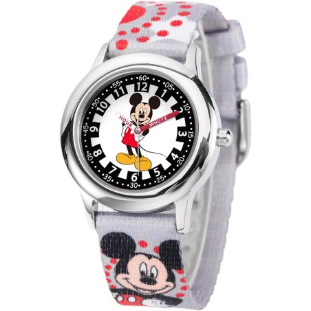 Reloj Disney Mickey Mouse Infantil Cuarzo Analógico Exclusivo - Plata