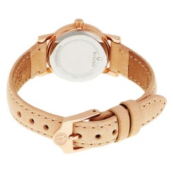 Reloj Bulova 97L148 Mujer Cuarzo Analógico Correa de Piel - Oro Rosa