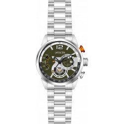 Reloj Invicta Aviator 39659 Fechador 3 Esferas 24 Hrs Hombre - Plata