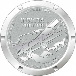 Reloj Invicta Aviator 39659 Fechador 3 Esferas 24 Hrs Hombre - Plata