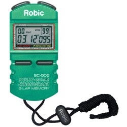 Cronómetro Robic SC-505 5 Memorias 99 Laps Resolución 1/1000 - Verde