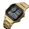 Reloj SKMEI Square 1335 Dual Timer Backlight Correas Acero - Dorado