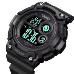 Reloj Skmei 2017 Hombre Digital Deportivo con Cronómetro y LED - Negro