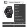 Reloj Skmei 2017 Hombre Digital Deportivo con Cronómetro y LED - Negro