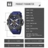 Reloj Skmei 2220 Hombre Dual Deportivo 3 Tiempos Multifunción - Azul