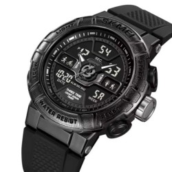 Reloj Skmei 2227 Hombre Dual Deportivo Multifunción 3 Tiempos - Negro