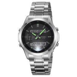 Reloj Skmei 2284 Hombre Dual Elegante Tiempo Mundial LED - Plata