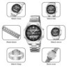 Reloj Skmei 2284 Hombre Dual Elegante Tiempo Mundial LED - Plata