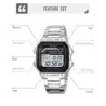 Reloj Skmei 2307 Hombre Digital Deportivo 2 Tiempos Cronómetro - Plata
