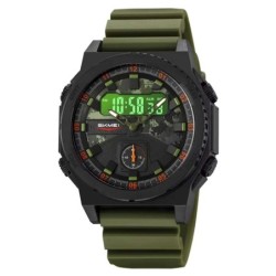 Reloj Skmei 2355 Hombre Dual Militar 3 Tiempos Cronómetro - Verde