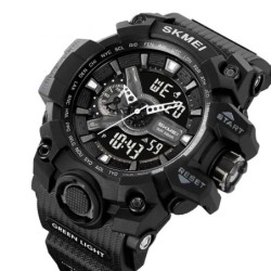 Reloj Skmei 2396 Hombre Dual Deportivo con Cronómetro y LED - Negro