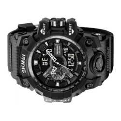 Reloj Skmei 2396 Hombre Dual Deportivo con Cronómetro y LED - Negro