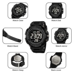 Reloj Skmei 2422 Hombre Digital Deportivo Alarma 2 Tiempos - Negro