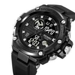 Reloj Skmei 2119 Hombre 3 Horarios Deportivo Multifunción - Negro